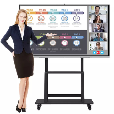 4K UHD 98 İnç Etkileşimli Ekran LCD Akıllı Etkileşimli Düz Panel